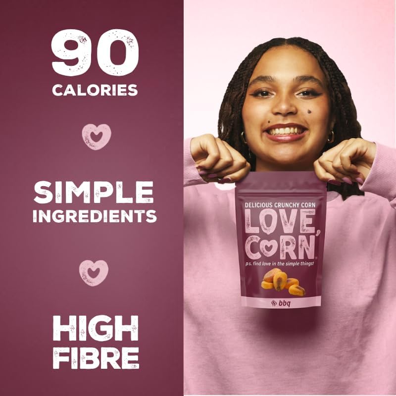 LOVE CORN BBQ Barbecue Crunchy Corn Snack (24 x 20g)