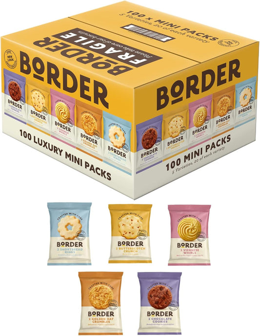 Borders Biscuits - Mini Variety Pack x 100 (35g) Packs