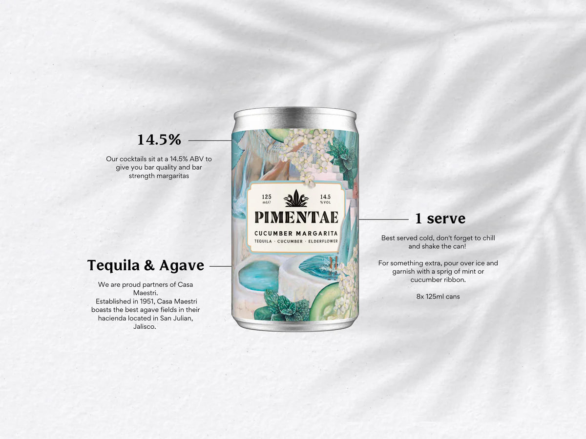 Pimentae Cucumber Margarita Cans (12 x 125ml)