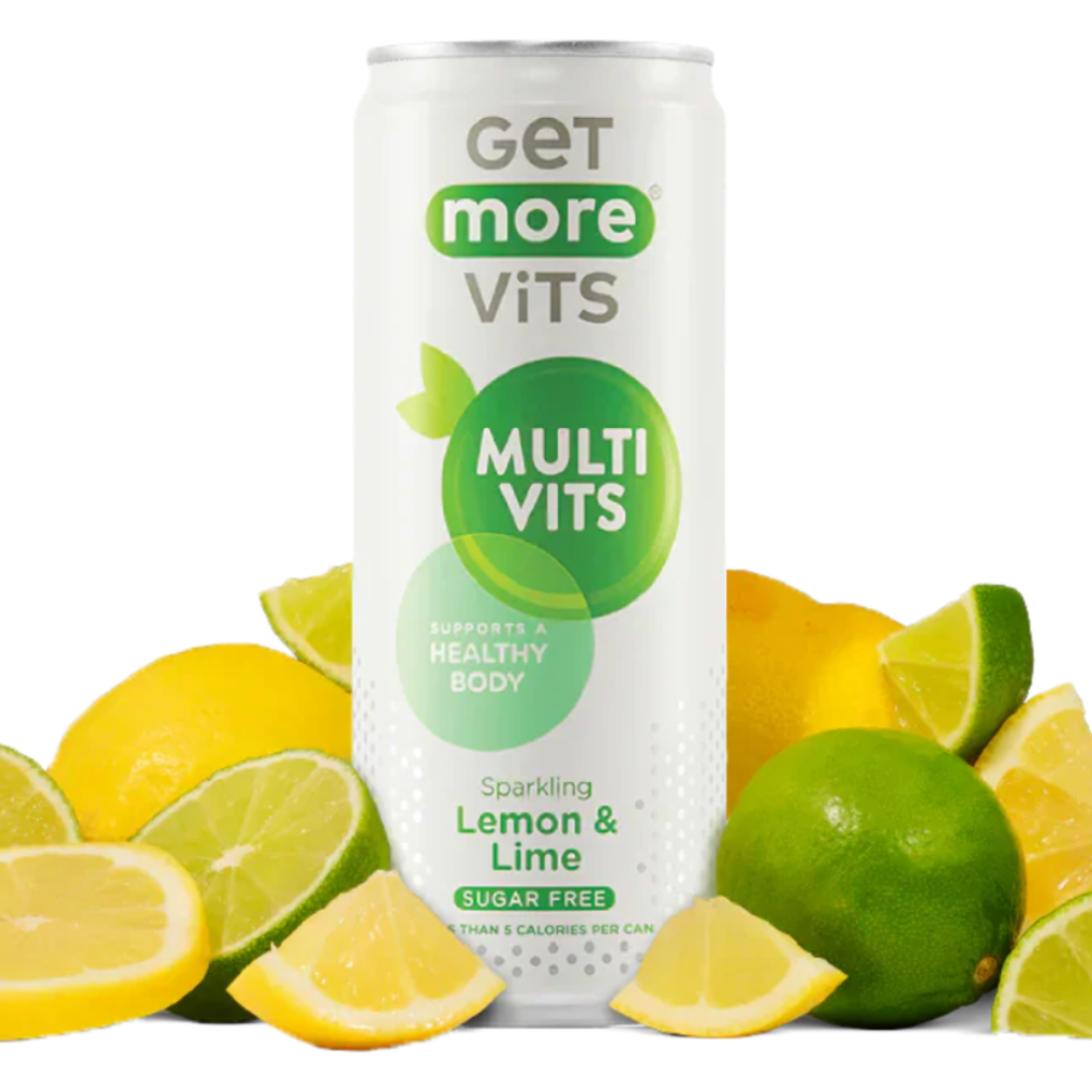 Get More Vits Lemon & Lime Multivits Cans 12 x 330ml