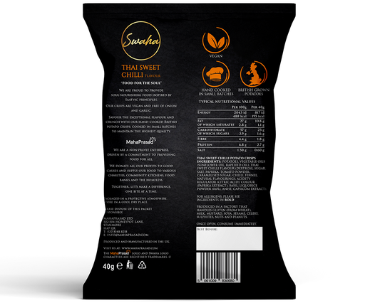 Swaha Thai Sweet Chilli Crisps (24 x 40g)