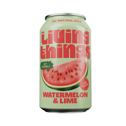 Living Things Prebiotic Soda - Watermelon & Lime -12 x 330ml Cans